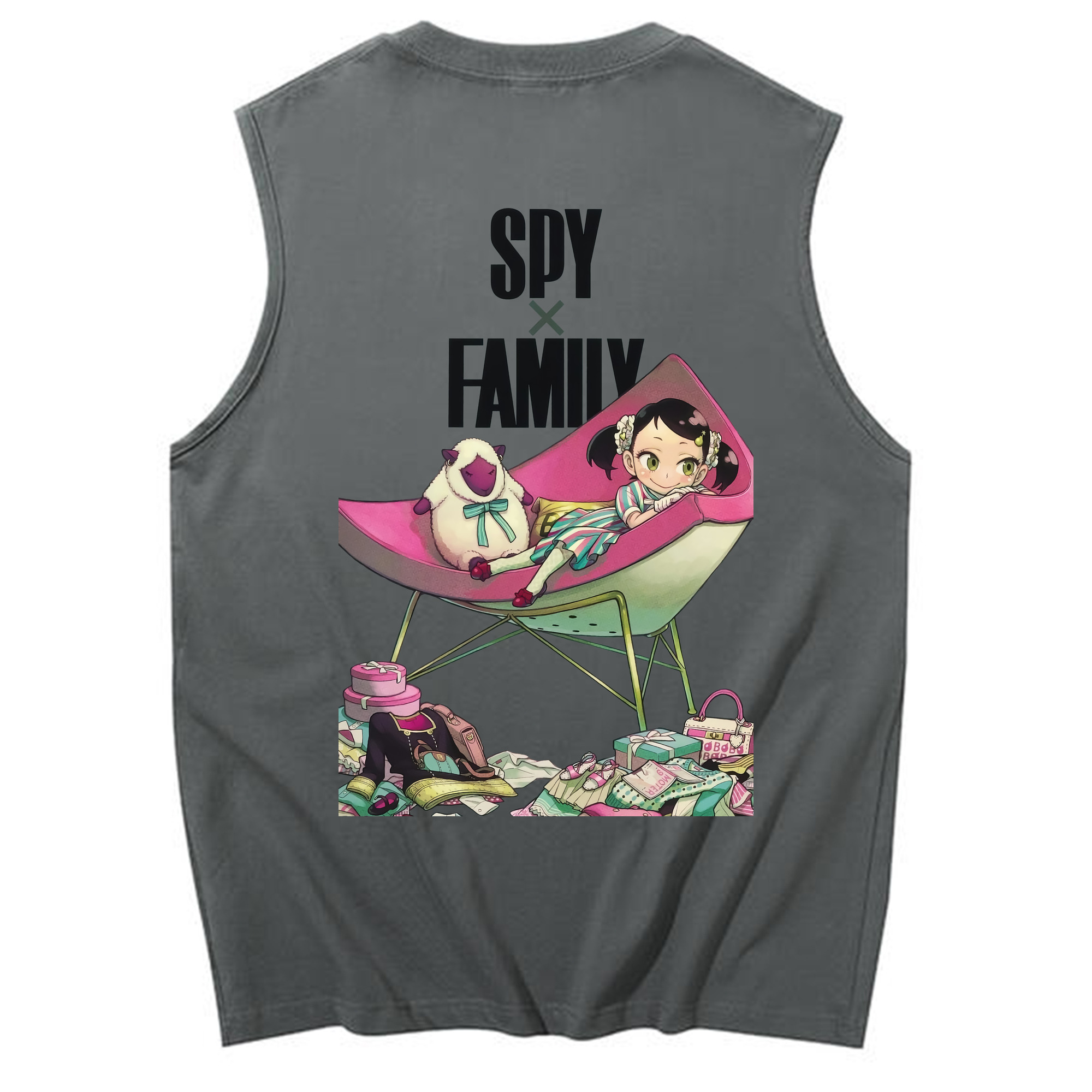 （画像用） SPY×FAMILY间谍家家酒 コットン100％タンクトップ（背面プリント）